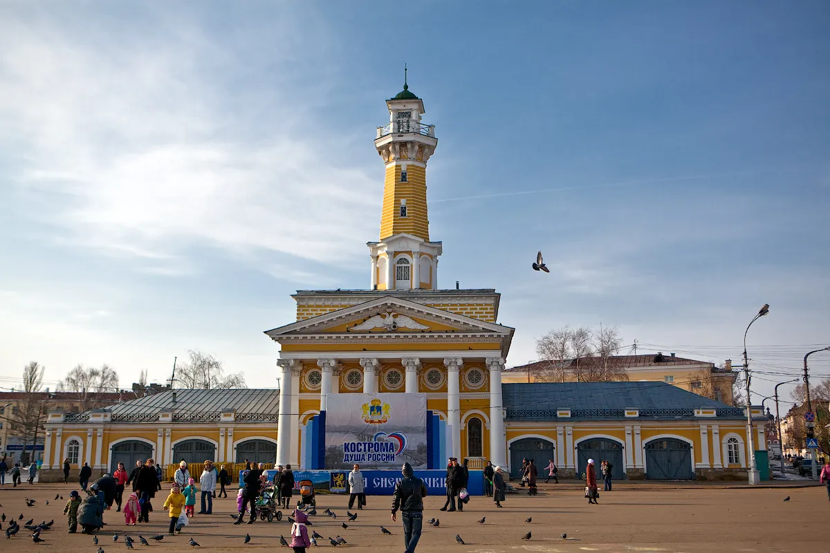 Сусанинская площадь и Пожарная каланча — Кострома