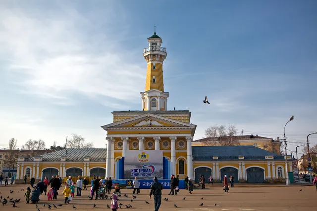 Сусанинская площадь и Пожарная каланча — Кострома